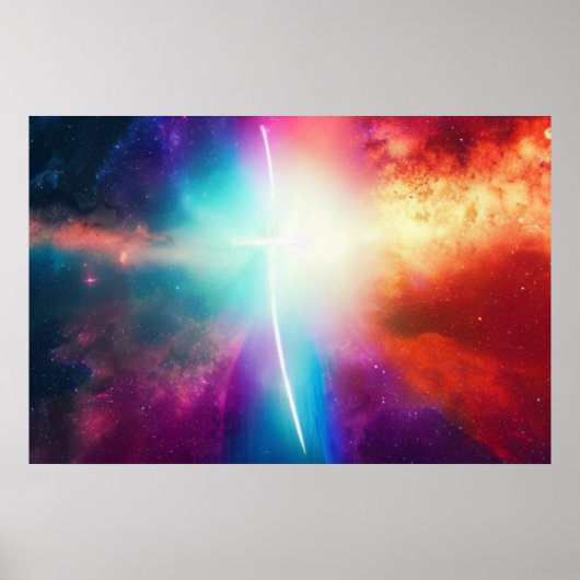 Licht Kruis in Ruimte-Poster Poster (Voorkant)