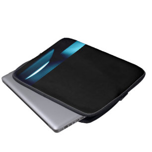 Licht L Modern Black-Blue-White Abstract Laptop Sleeve