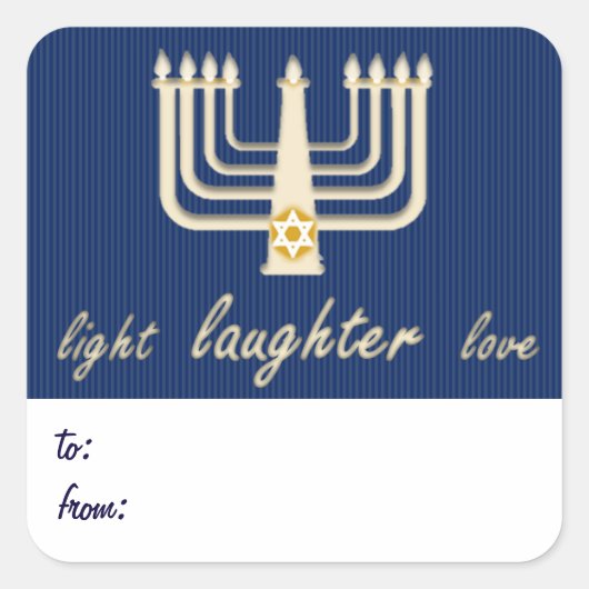 Licht Lachen Liefde Chanoeka Gift Label (Voorkant)