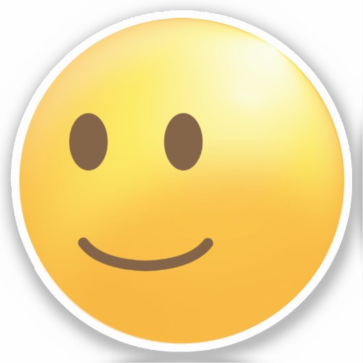 Licht lachend gezicht Emoji Sticker (Voorkant)