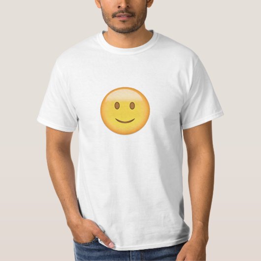Licht lachend gezicht Emoji T-shirt (Voorkant)