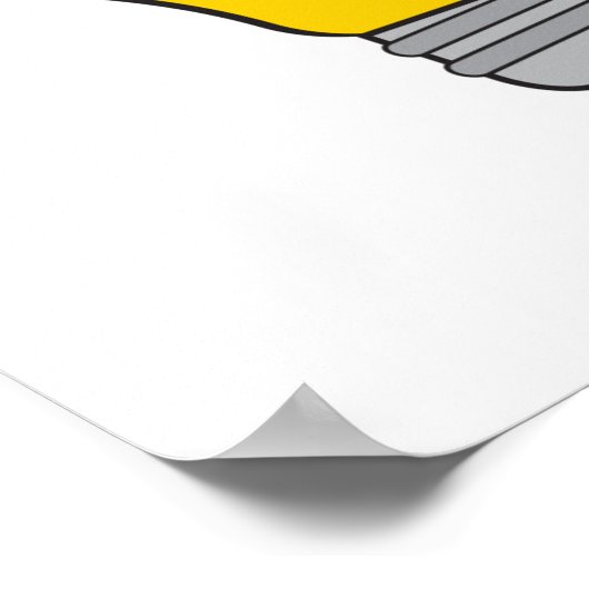 Licht lampoppervlak poster (Hoek)