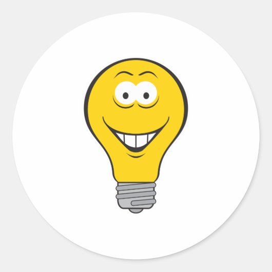 Licht lampoppervlak ronde sticker (Voorkant)