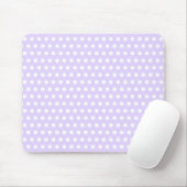 Licht lavendel met witte stippen muismat (Met muis)