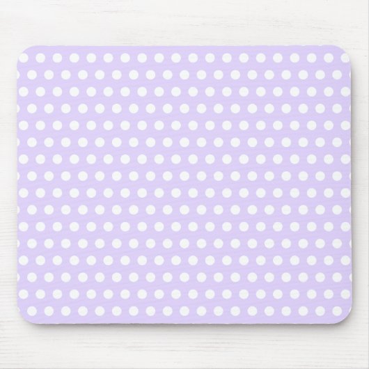 Licht lavendel met witte stippen muismat (Voorkant)