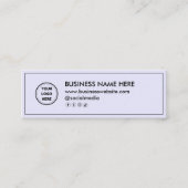 Licht Lavendel Mini Chique Modern Minimalist Klantenkaartje (Voorkant)