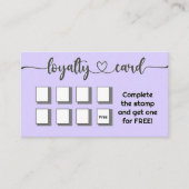 Licht Lavendel minimaal Voeg je Logo QR code toe Klantenkaartje (Voorkant)