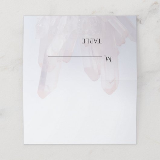 Licht lavender Paarse Crystals Weddenschap Plaatskaartje (Buitenkant ongevouwen)