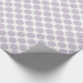 Licht lavender Polka Dots op White Cadeaupapier (Hoek)