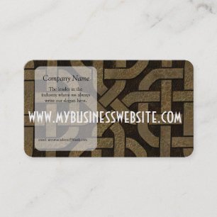 Licht leder op Black Celtic Knot Visitekaartje