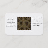 Licht leder op Black Celtic Knot Visitekaartje (Achterkant)