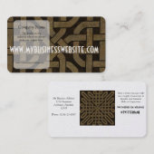 Licht leder op Black Celtic Knot Visitekaartje (Voorkant / Achterkant)