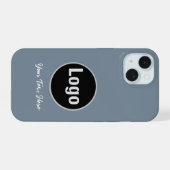 Licht Leigrijs Effen Kleur Hoesje iPhone 15 Case (Achterkant horizontaal)