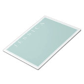 Licht leigrijsblauw | Uw naam Notitieblok (Schuin)