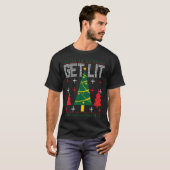 Licht, lelijke kersttrui t-shirt (Voorkant volledig)