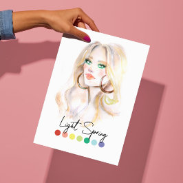 Licht lentetype Seizoensgebonden Kleurenanalyse Ku Poster