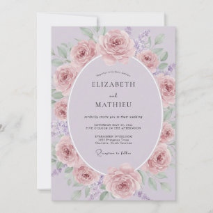 Licht Lentewedding met Lavendel Kaart