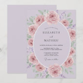 Licht Lentewedding met Lavendel Kaart (Voorkant / Achterkant)