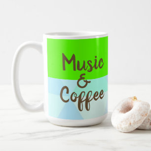 Licht leuk en helder koffie en muziek koffiemok