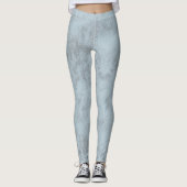 Licht lichtblauwe kieuwpotlood Blokken Leggings (Voorkant)