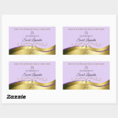 Licht Lila Wavy Gold met Monogram Product Label (Vel)