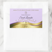 Licht Lila Wavy Gold met Monogram Product Label (Tas)