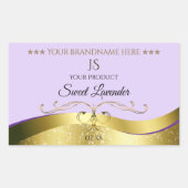 Licht Lila Wavy Gold met Monogram Product Label (Voorkant)