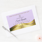 Licht Lila Wavy Gold met Monogram Product Label (Envelop)