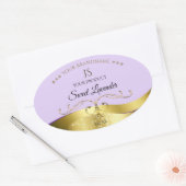 Licht Lila Wavy Gold met Monogram Product Label (Envelop)