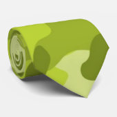 Licht, Lime Green Camo, Camouflage Stropdas (Opgerold)