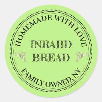 licht limoengroene Thuisgebakken Baklabel Rond Ronde Sticker