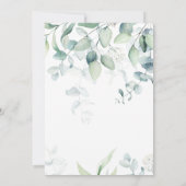 Licht luchtig eucalyptus 60ste verjaardag feest kaart (Achterkant)