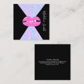 Licht marmer Abstract roze makreelkunstenaar Vierkante Visitekaartje (Voorkant / Achterkant)