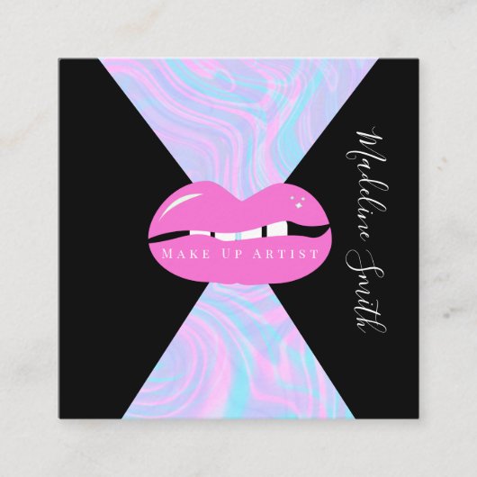 Licht marmer Abstract roze makreelkunstenaar Vierkante Visitekaartje (Voorkant)