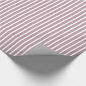 Licht Mauve Paars en White Stripe Patroon Cadeaupapier (Hoek)