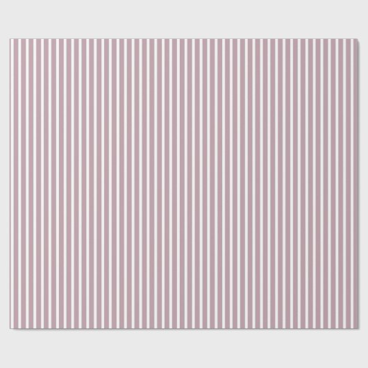 Licht Mauve Paars en White Stripe Patroon Cadeaupapier (Vlak)