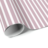 Licht Mauve Paars en White Stripe Patroon Cadeaupapier (Rol Hoek)