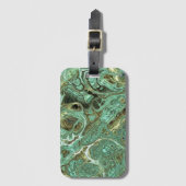 Licht melkachtig Blauwgroen marmeren werveling Bag Bagagelabel (Voorkant (verticaal))