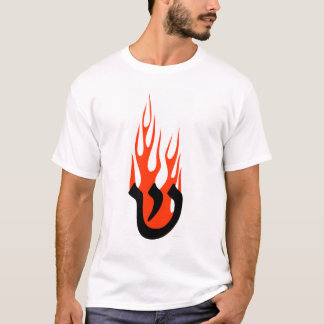Licht met vlammen t-shirt
