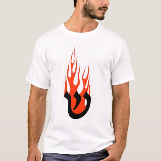 Licht met vlammen t-shirt (Voorkant)
