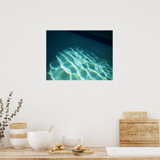 licht met waterrefractie poster (Keuken)
