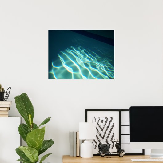 licht met waterrefractie poster (Thuiskantoor)