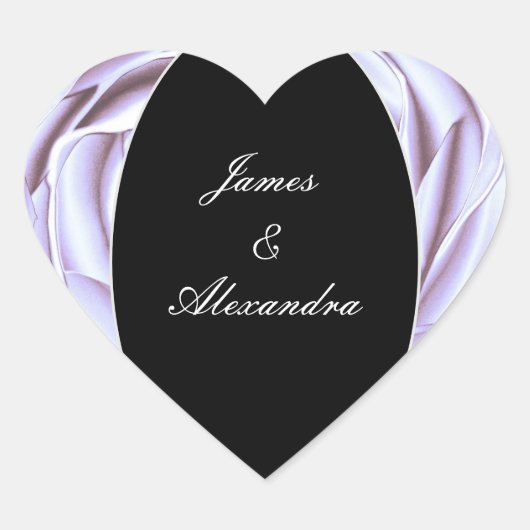 Licht Metallic Roze Hart Sticker (Voorkant)