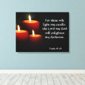 Licht mijn kaars verpakt canvas (Insitu (Houten vloer))