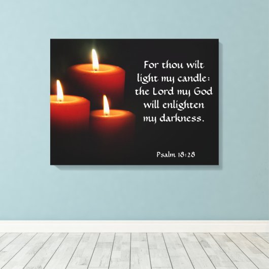 Licht mijn kaars verpakt canvas (Insitu (Houten vloer))