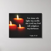 Licht mijn kaars verpakt canvas (Voorkant)