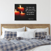 Licht mijn kaars verpakt canvas afdruk (Insitu (Slaapkamer))