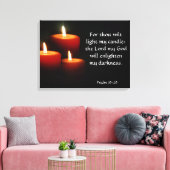 Licht mijn kaars verpakt canvas afdruk (Insitu (Woonkamer))