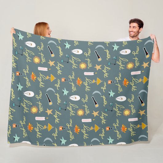 Licht Mijn pad Fleece Deken (In situ)