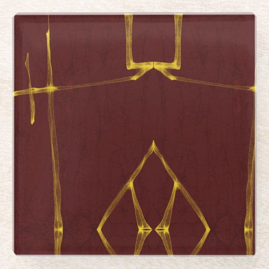 Licht mijn vuur glazen onderzetter (Voorkant)